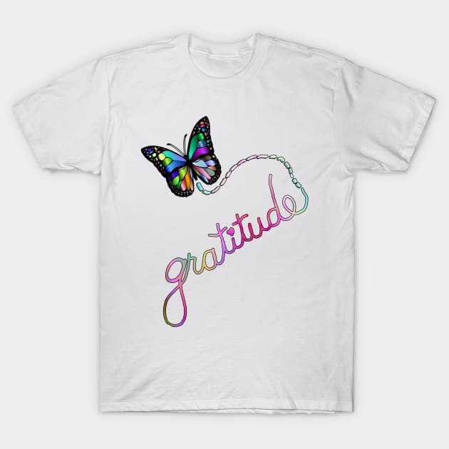 Gratitude Journals & GIfts, Butterfly Graphic Art Design T-Shirt by tamdevo1